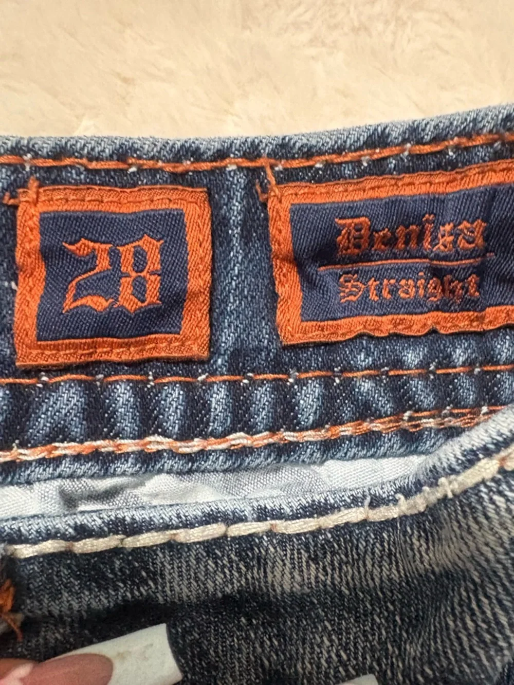 Rock Revival Women's Distressed Medium Blue straight leg - Picture 3 of 4